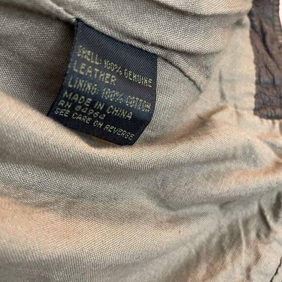 Vintage STRUCTURE Leather Men's Vest Small Snap Brown Riding Biker Western Rodeo - Picture 12 of 13